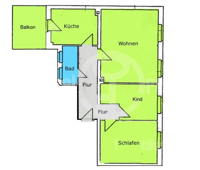 Grundriss OG einer Wohnung