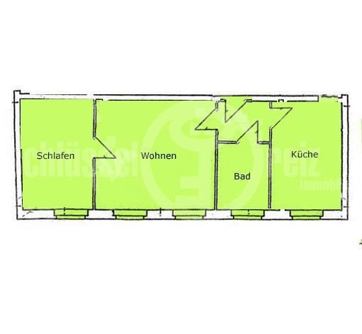 Grundriss OG einer Wohnung